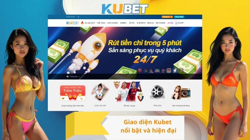 Giao diện KUBET nổi bật và hiện đại