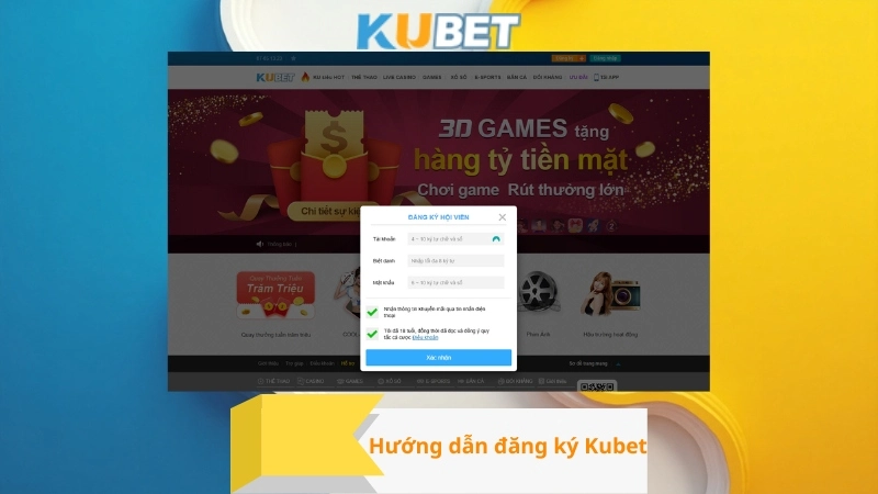 Hướng dẫn đăng ký Kubet 3933