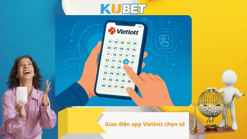Giao diện app Vietlott chọn số