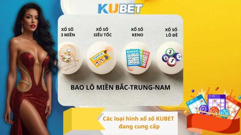 Các loại hình xổ số KUBET đang cung cấp