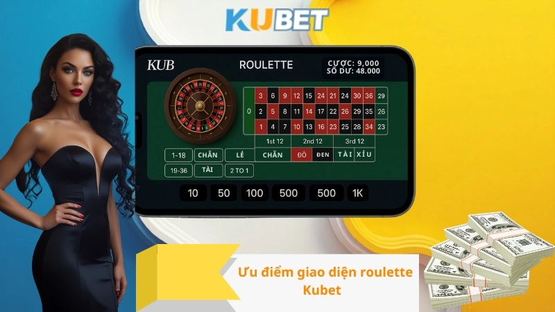 Ưu điểm giao diện roulette Kubet